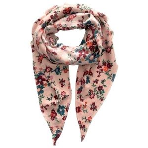 INC International Concepts Blush Multicolored Floral-Print Triangle Scarf New